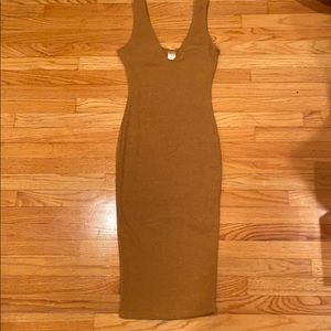 Golden Mustard Mid Length Dress